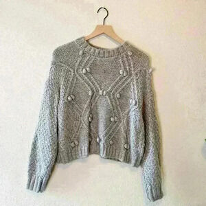 Grey Pom Pom Sweater‎